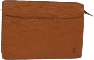 Louis Vuitton Pre-owned Clutches, female, Brown, Size: ONE SIZE Pre-owned Vintage Leather Clutch
