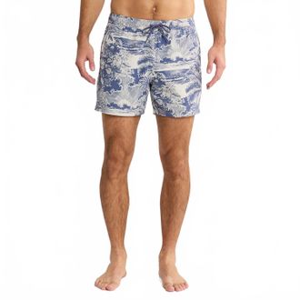 Fair Harbor Bungalow Swim Trunks In Silver Palms