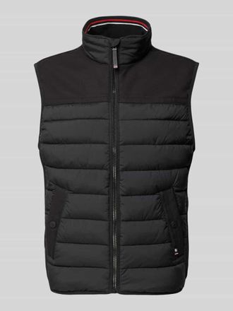 Tom Tailor Regular Fit Steppweste aus wasserdichtem Material in Black, Gr&ouml;&szlig;e XXXL