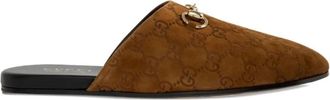 Gucci Mule met Paardenbit - Heren - Slip ons - Bruin - 42 1/2 EU - Leer - Schoenen
