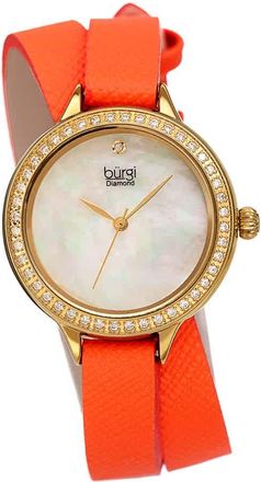 Bürgi Diamond White Mother of Pearl Dial Ladies Watch BUR224OR
