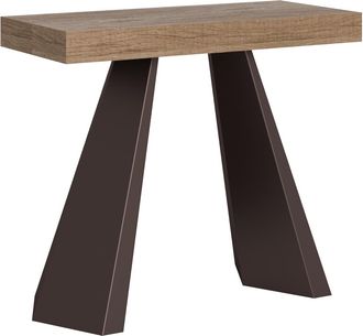 Itamoby Consola Extensible En Madera 90x40-300cm Mesa Moderna Diamante Oak