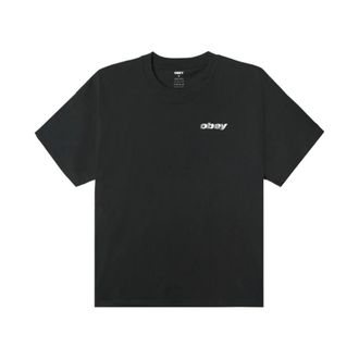 Obey T-Shirts, male, Black, Size: M Crew Neck T-shirt