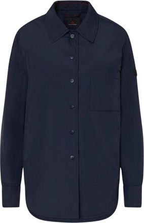 Peuterey Zelia Overshirt - Dames - Overhemden - Blauw - 3XL - Leer - Overhemden