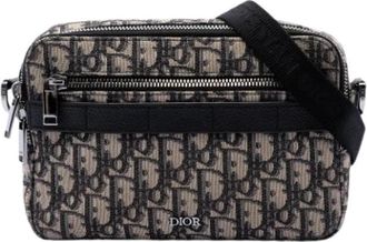 Dior Pre-owned Vintage Canvas Crossbody Bag - Dames - Vintage Schoudertas - Blauw - ONE Size - Leer - Vintage