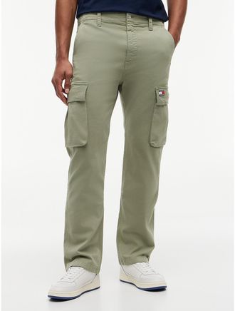 Tommy Hilfiger Mens Tommy Jeans Straight Cargo Pant - Green - 30W x 30L