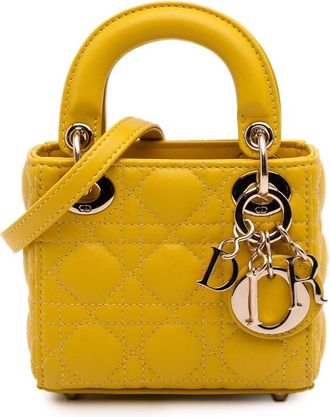 Dior Pre-owned Dior Micro Lambskin Cannage Lady Dior 10-MA-0222X