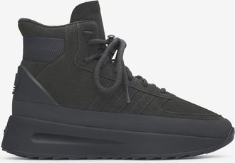 adidas Mens Athletics Los Angeles Hiker Canvas Hi Top Sneakers in Carbon - Grey - Size UK 8.5