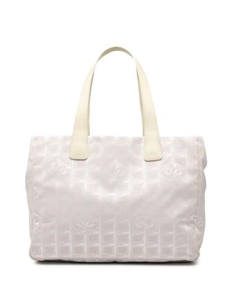 Chanel 2002-2003 New Travel Line Nylon tote bag - women - Calf Leather/Nylon/Leather - One Size - Pink