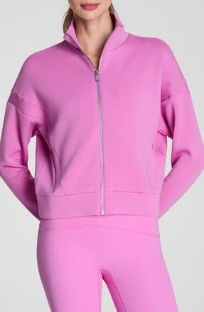 Spanx AirEssentials Track Jacket in Pink Geranium at Nordstrom Rack, Size Large