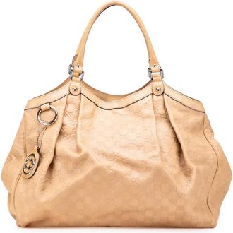 Gucci Borsa tote Guccissima Sukey grande 2000-2015 - Marrone