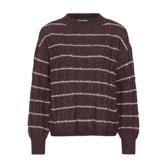 Kaffe Ronde hals gebreid - Dames - Ronde hals truien - Bruin - S - Truien & Vesten