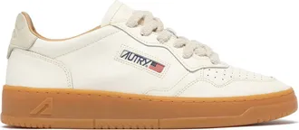 Autry White Medalist Leather Sneakers