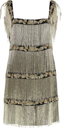 Alberta Ferretti Mini Dress With Fringes