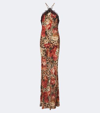 Alexandra Miro Althea printed halterneck maxi dress