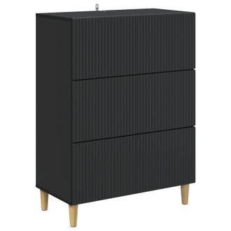vidaXL Cajonera 66 X 34,5 X 90 Cm Madera De Ingenier&iacute;a Negro Vidaxl