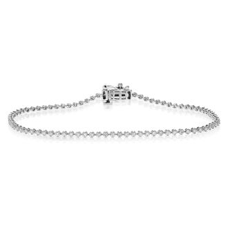 Vir Jewels 1 cttw Lab Grown Diamond Tennis Bracelet in 14K White Gold 7 Inch For Women