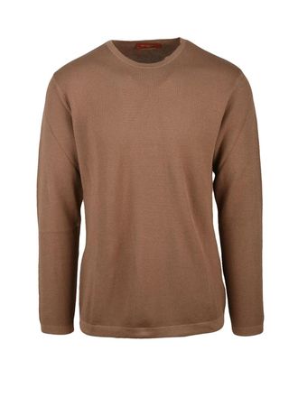 Daniele Fiesoli Brown Fine-Knit Cotton Sweater