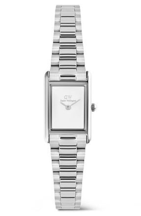 Daniel Wellington Bound Mini Tank Bracelet Watch, 17mm x 26mm in Silver-Tone at Nordstrom