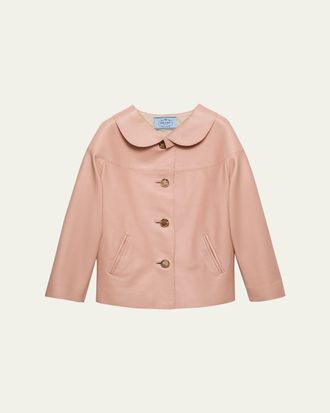 Prada Nappa Leather Single-Breasted Jacket