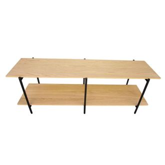 Decoclico Mueble tv chapado en roble con patas metal marr&oacute;n claro