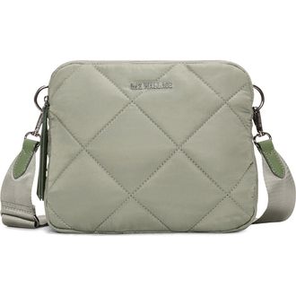 MZ Wallace Madison Quilted Nylon Crossbody Bag in Agave Green at Nordstrom