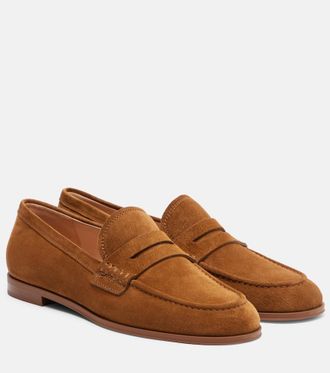 Gianvito Rossi Georgie suede penny loafers