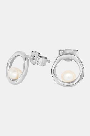 Dower & Hall Open Circle & White Pearl Waterfall Earrings in Sterling Silver at Nordstrom