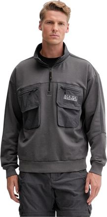 Napapijri B-Tusco Hz - Heren - Sweatshirts - Grijs - XL - Katoen - Hoodies & sweatvesten