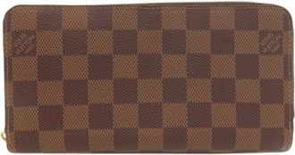 Louis Vuitton Damier Canvas Ebene Damier Canvas Long Wallet (Bi-Fold) (Pre-Owned)