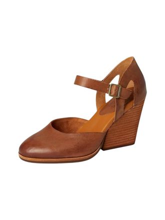 Kork-ease Womens Harlow Stacked Heel Shoes In Brown