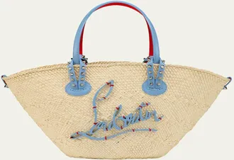 Christian Louboutin Cabata Mini Basket Tote Bag in Raffia