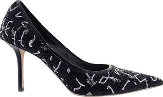 Jimmy Choo London Love85 Caviar Bead Embroidery Pumps