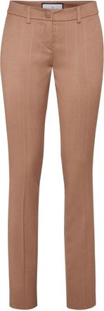 Philipp Plein Pinstripe Chinos Fit Broeken - Dames - Slim Fit Broeken - Bruin - S - Leer - Broeken