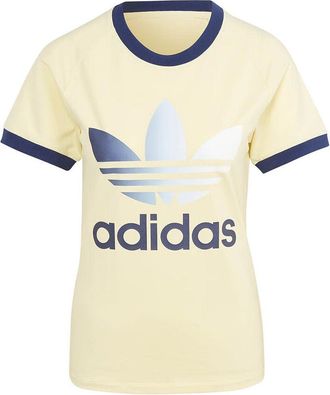 adidas (WMNS) adidas Originals Gradient Trefoil Cali T-Shirt Asia Sizing Yellow Black IR6036