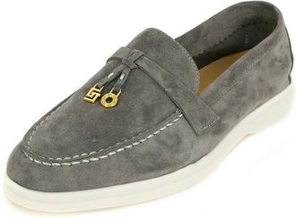 Generic ZBDP Spring and Autumn Fashionable Womens Casual Shoes, Womens Flat Shoes, Thick Soled Loafers Dark Grey