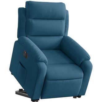 vidaXL Vidaxl - Sill&oacute;n El&eacute;ctrico Reclinable Elevable De Terciopelo Azul