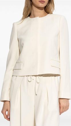 Theory Cropped Jacket In Rice