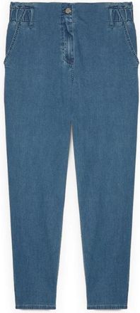 Fiorella Rubino Balloon Jeans - Dames - Loose Fit Jeans - Blauw - XL - Katoen - Jeans