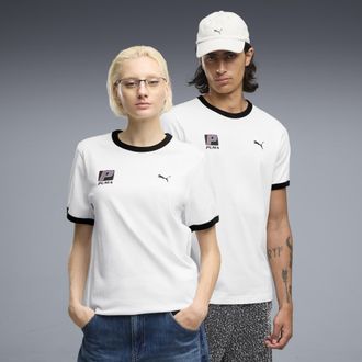 Puma T-shirt FUTURO. PUMA. ARCHIVE Ringer unisex, Abbigliamento, Bianco, XXL