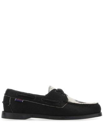 Sebago Docksides Portland Raw boat shoes - Black