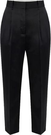 Elisabetta Franchi Pantalones de sat&eacute;n el&aacute;stico - Trousers - Mujer - Negro - L