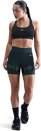 Nike Pro Sculpt Dri-FIT High-Waisted 5 Biker Shorts Womens Shorts Seaweed/Vintage Green/White : LG (US 12-14) 5, Polyester/Spandex