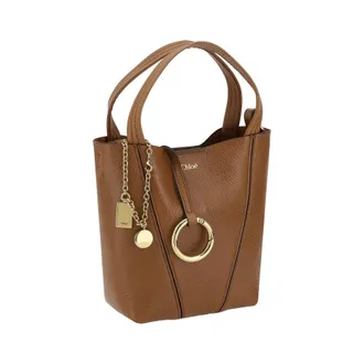 Chlo&eacute; Womens Brown Calf Leather Bos Taurus Shoulder Bag