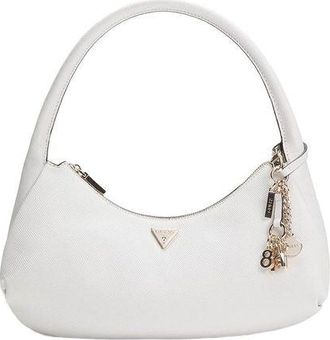 Guess Womens Hobo Bag Off White Polyurethane - Handbags