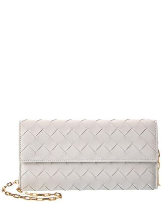 Bottega Veneta Intrecciato Leather Chain Wallet