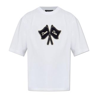 Dsquared2 T-Shirts, male, White, Size: 2XL T-Shirt with Patch