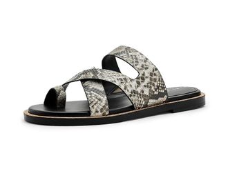 Marc Fisher Genella Womens Dress Sandals White Snake Leather : 7.5 M