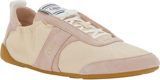 Chlo&eacute; Womens Sneakers Kick Beige Fabric Polyester Trainers