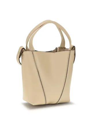 Chlo&eacute; Womens Shoulder Bag Spin Petal Beige Calf Leather (bos Taurus)